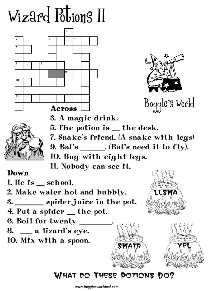 Crosswords for ESL