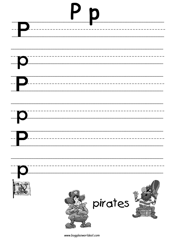 Letter P Alphabet Worksheets