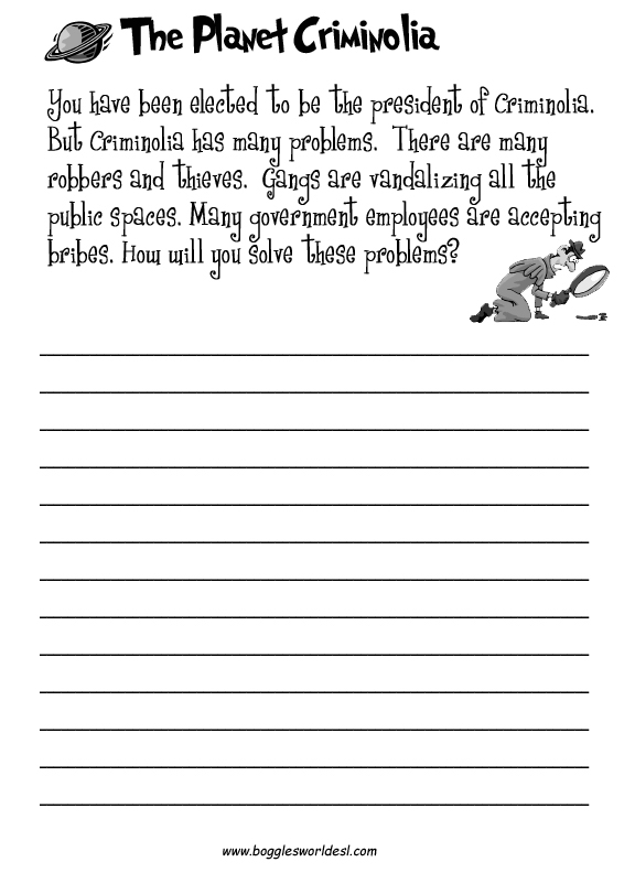 Creative Writing Free Printable Worksheets