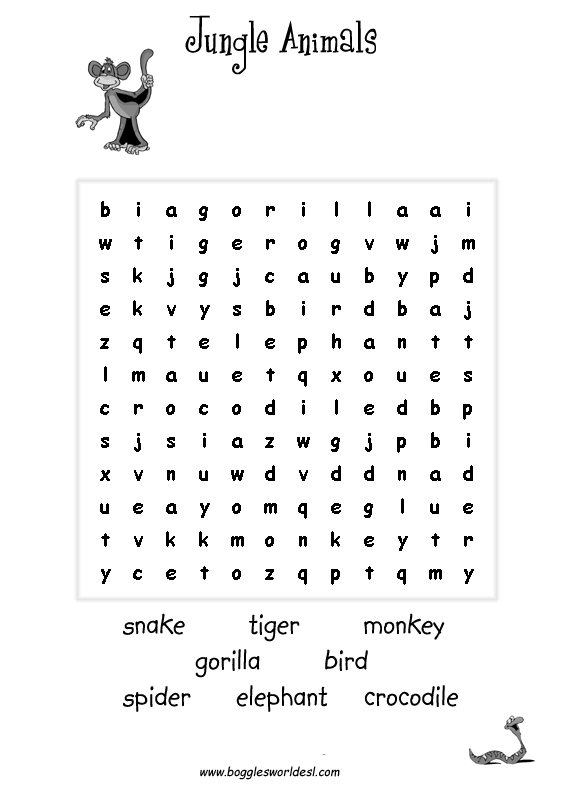 ESL Wordsearches