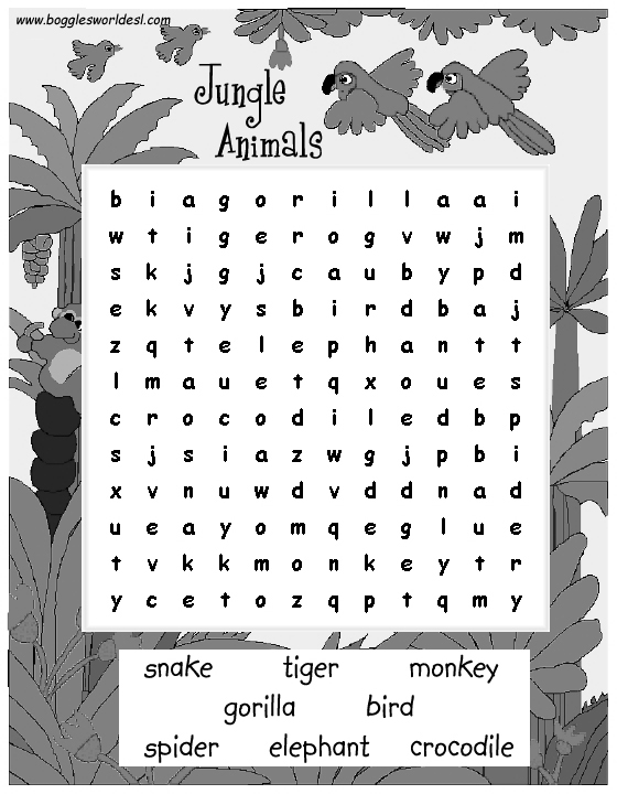 ESL Wordsearches