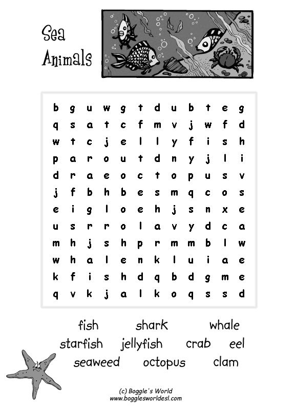 Ocean Word Search