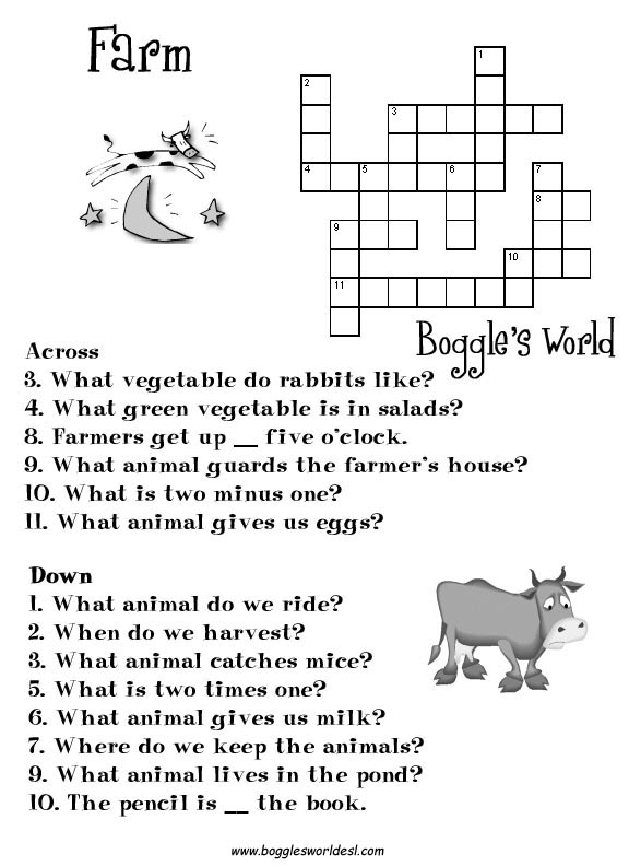 Crosswords for ESL