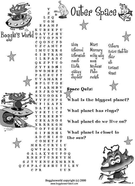 Outer Space Words