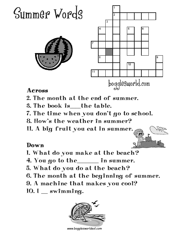 crosswords-for-esl