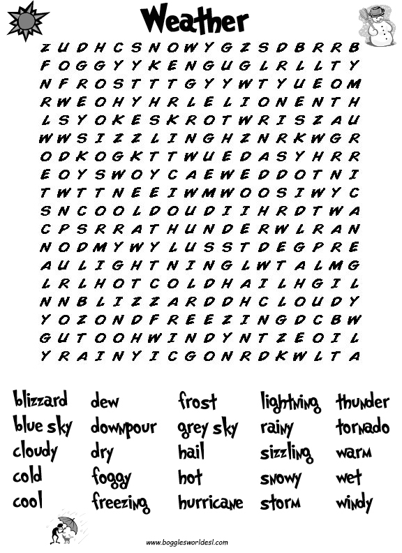 ESL Wordsearches