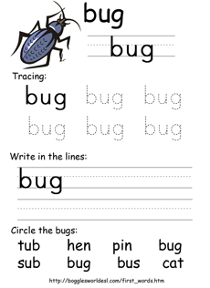 CVC Words Spelling Sheets