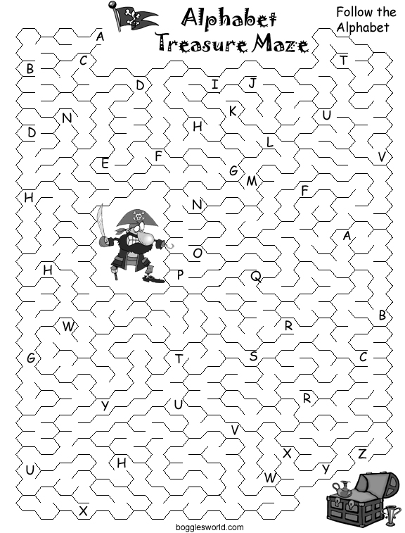 Letter Mazes For Kids