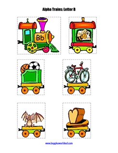 Letter B Alphabet Train
