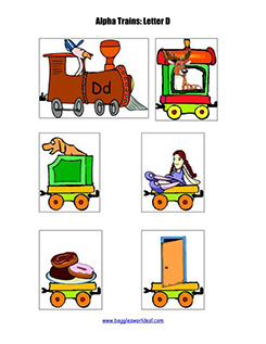 Letter D Alphabet Train