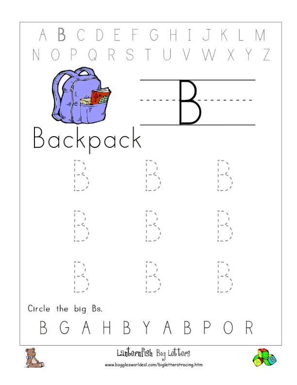 letter B - ESL worksheet by titazotes