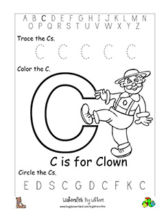 Big C Coloring Worksheet