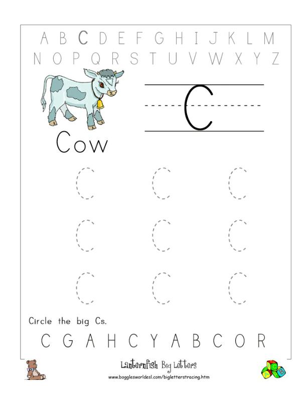 Letter C Alphabet Worksheets