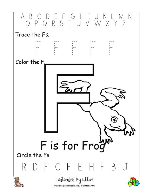 letter f worksheets printable