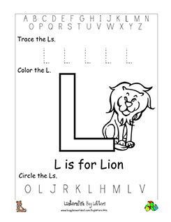 Letter L Worksheets