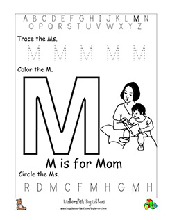 Big M Coloring Worksheet