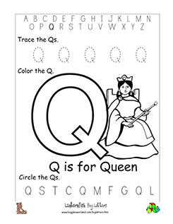 letter q alphabet worksheets