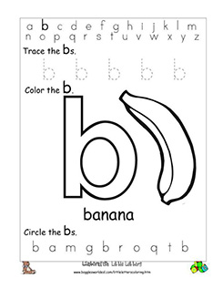 Little B Coloring Worksheet