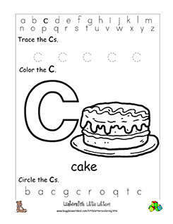Little C Coloring Worksheet