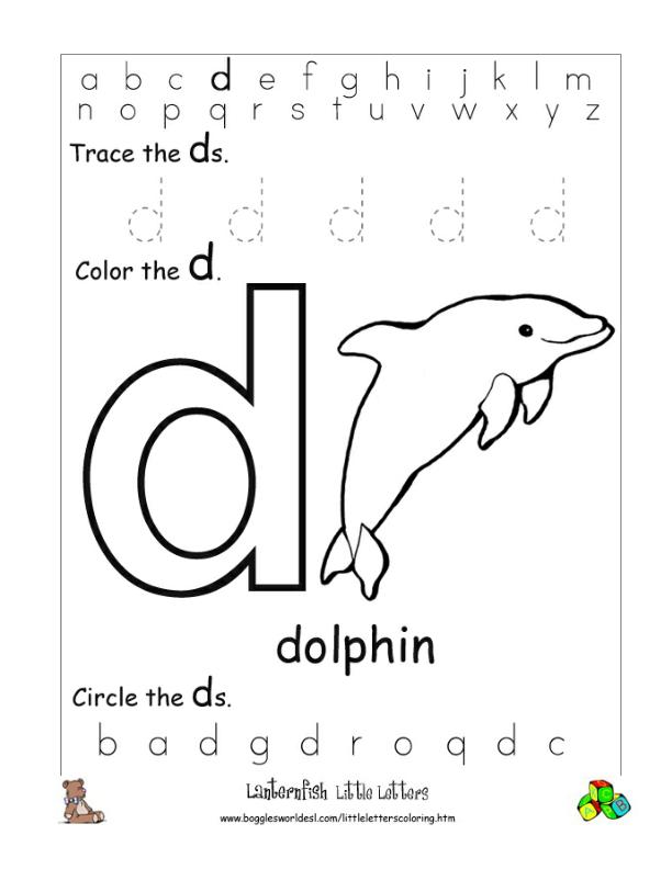 Letter D Alphabet Worksheets