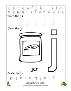 Little J Coloring Worksheet