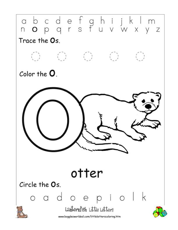 Letter O Worksheets For Preschool C89