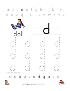 letter d alphabet worksheets