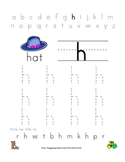 Little H Tracing Worksheet