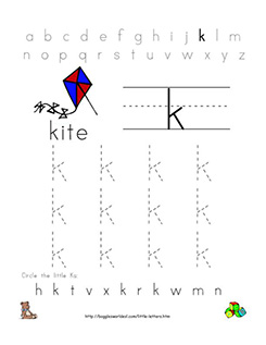 Little K Tracing Worksheet