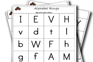 Sample Alphabet Bingo Cards