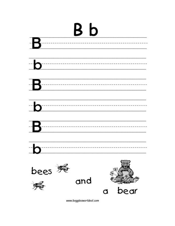 Printable Alphabet Tracing Worksheets Letter B