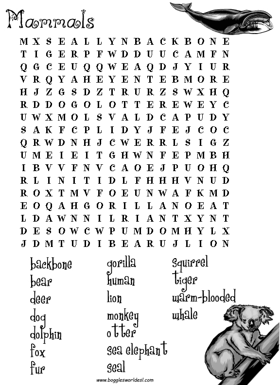 Word Search Puzzles for Kids Fun with Dogs : Word Find Puzzles All