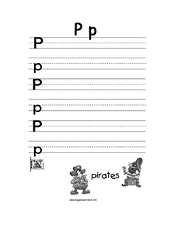 Big and Small Letter P Writing Worksheet