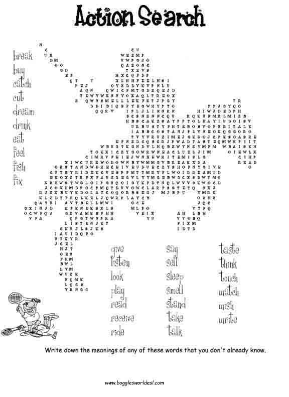 very worksheet english ESL Wordsearches