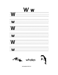 Big and Small Letter W Writing Worksheet