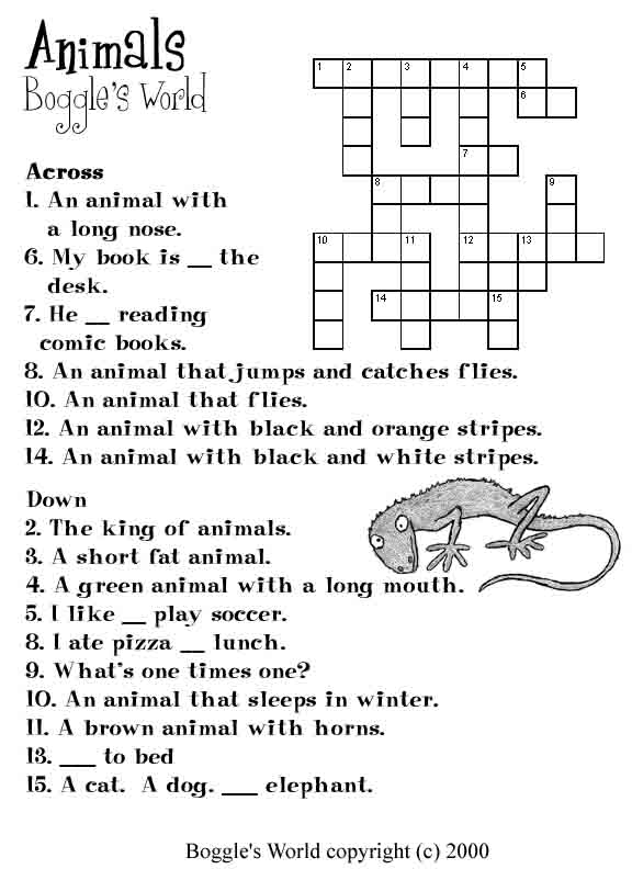 Crosswords For Esl