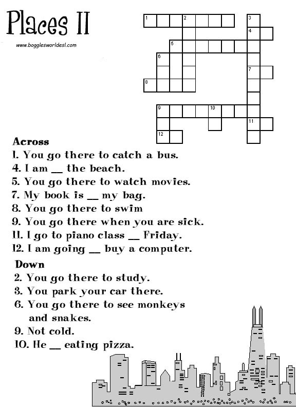 Crosswords For Esl