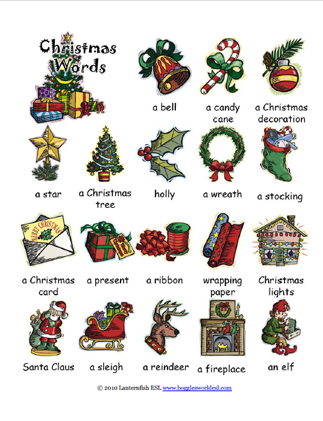 Christmas vocabulary ws: English ESL worksheets pdf & doc