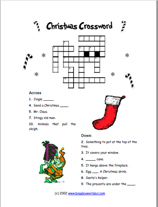 Christmas Crossword Crossword