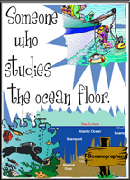 Oceanographer: A sample flashcard for teaching about science!