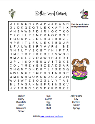 Easter Word Search