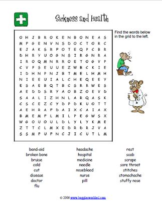 Health Word Search.