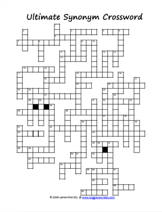 Synonyms Crossword Set 1  Advanced Level of English