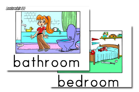 Rooms in a House – ESL Flashcards