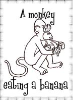 Sample Monkey Action Flashcard