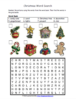 Christmas Word Search