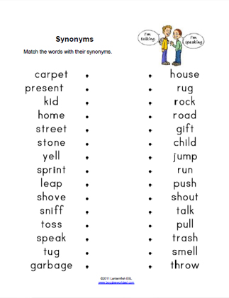 Synonym Matching Flashcards for Vocabulary in Primary Grades {2nd grade  words}