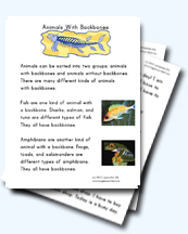 Animal With Backbones Worksheets for Young Learners