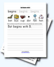 Begins With Word Skills: Initial Spelling Worksheets for Teaching ESL