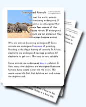 Endangered Animals Worksheets for Young Learners